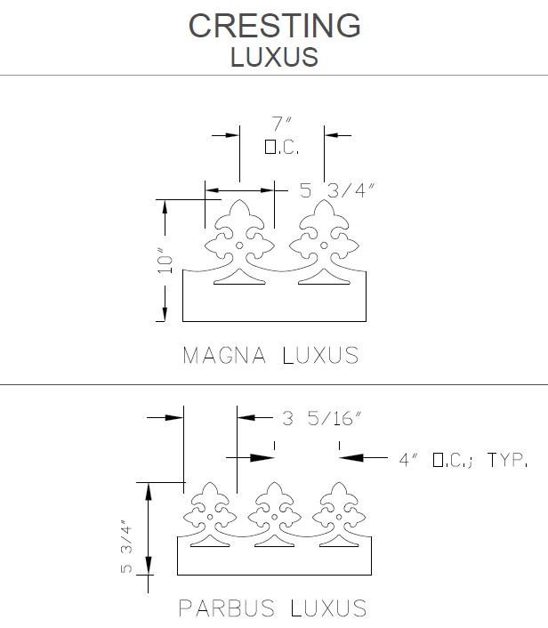 Luxus-Cresting-Detail